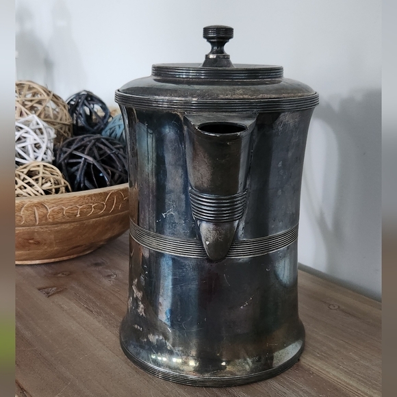 🫗Antique Eureka Quadruple Silver-Plated Engraved Pitcher – "B" Monogram Amazing - Picture 9 of 16